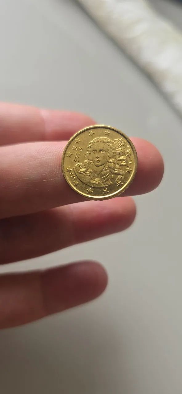 Moeda Antiga Itália 2002 10 Centavos Euro Original (Usado)