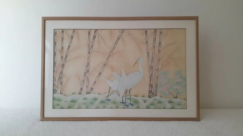 Lindo Quadro Batik Indiano Antigo Tons Pastéis Sala/Quarto - Foto 2