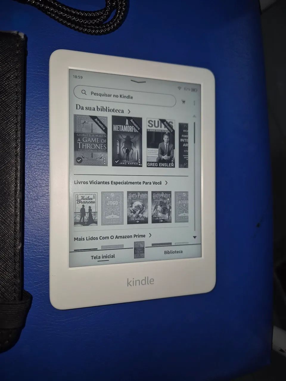 Kindle 10 Geração/ Usado com capa e cabo - Foto 5