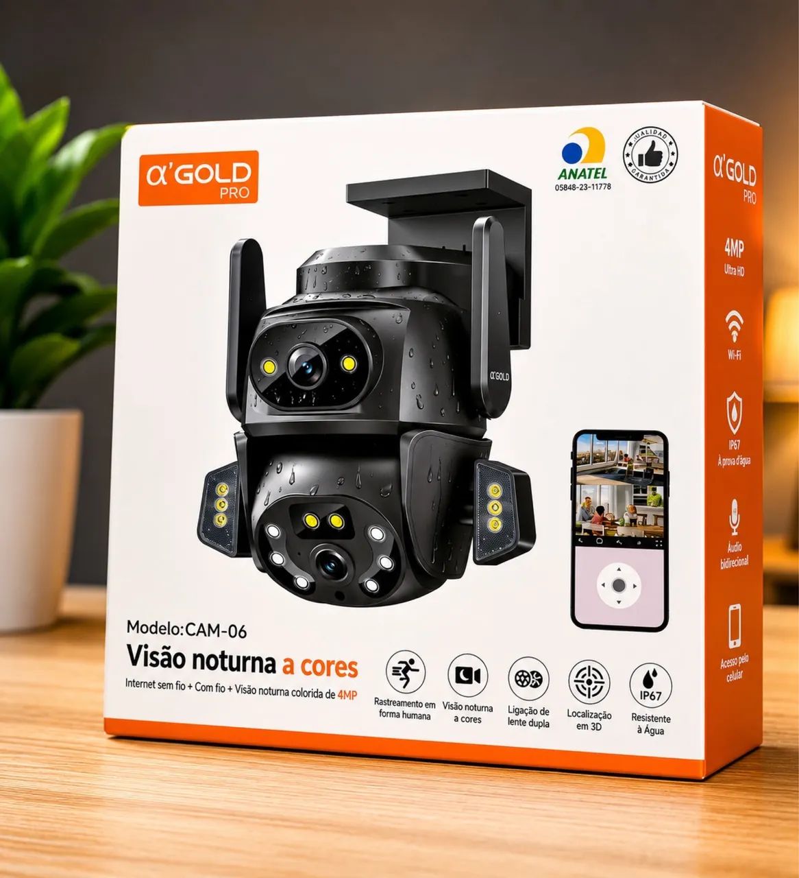 Câmera ip dupla 