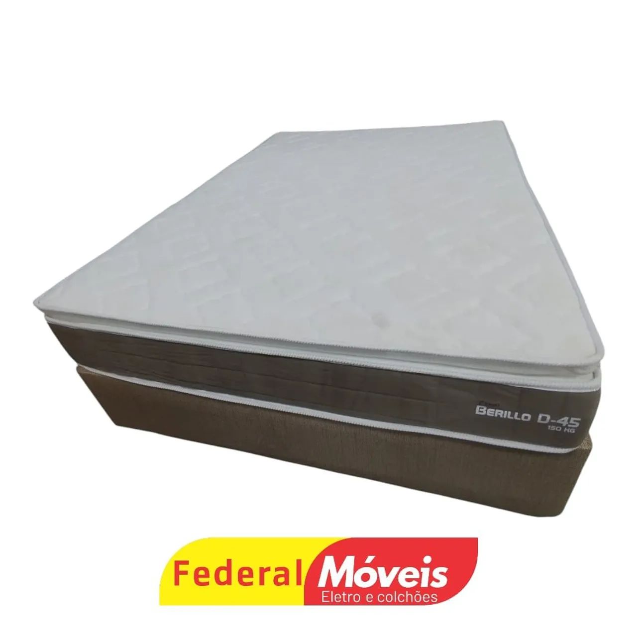 Cama Casal Box Colchão e Base D45 Extra Firme - Preço Imbatível  - Foto 2