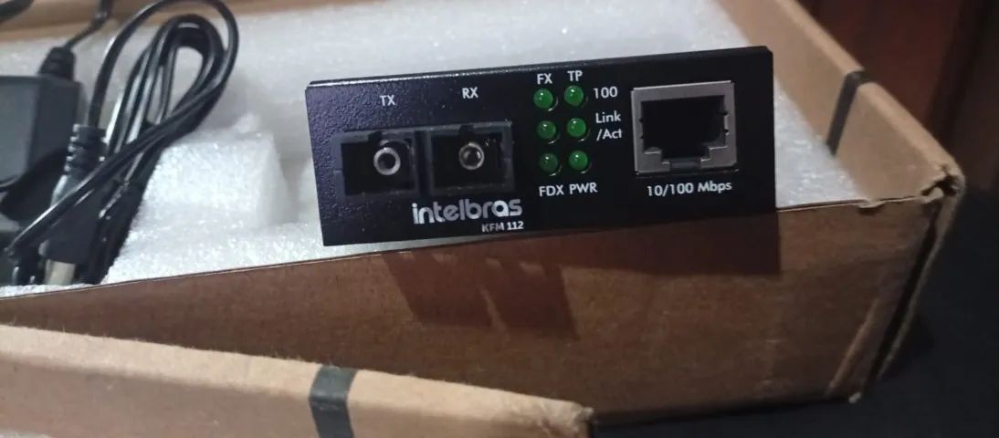 2 conversores de mídia fast multimodo 2km kfm 112 - intelbras - Foto 4