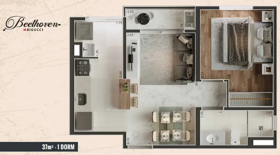 PLANTA 37m²