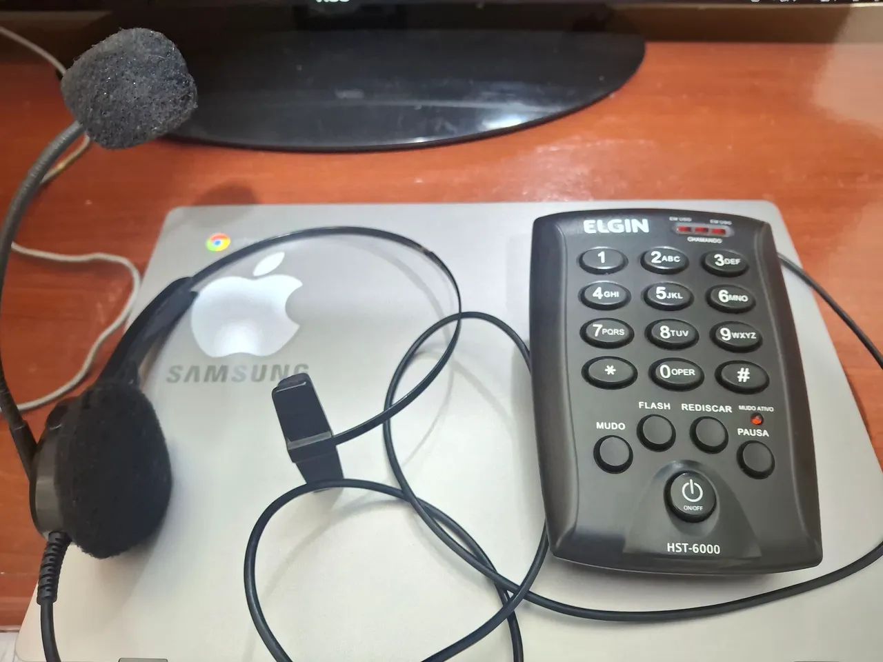 Telefone Headset Telemarketing Elgin 6000 - Foto 3