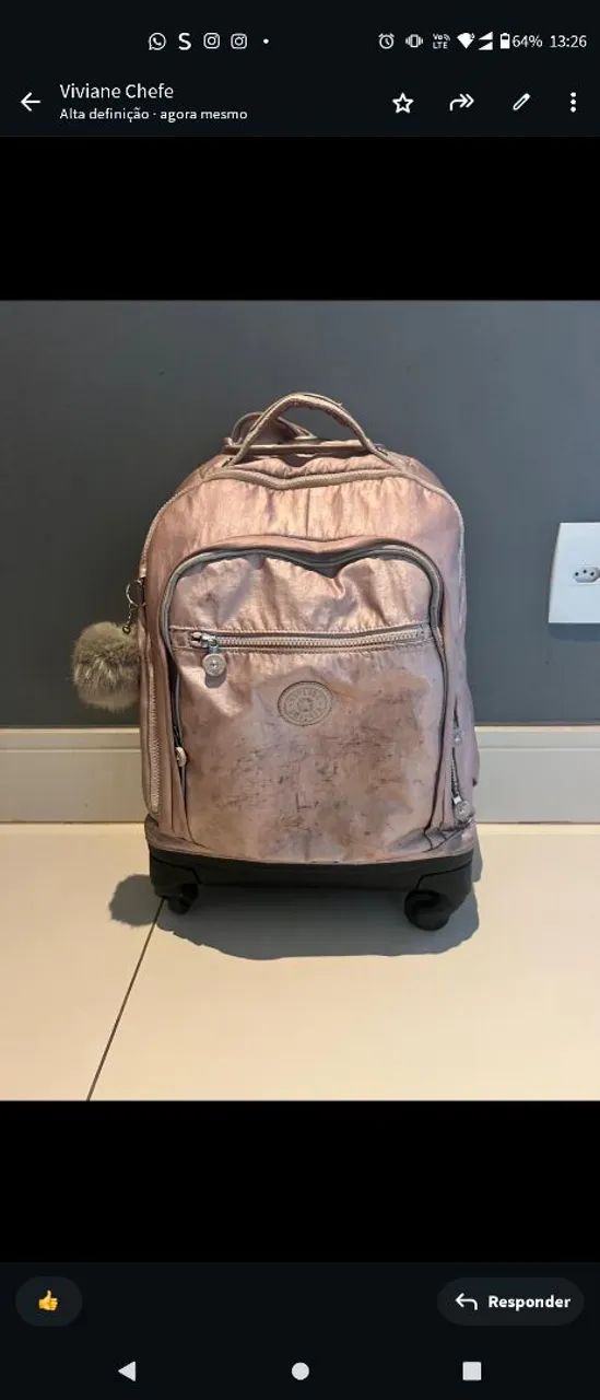 Mochila Kipling rose