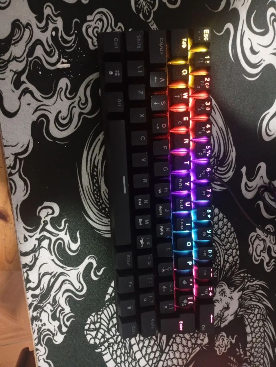 Teclado mecânico 60% swit red