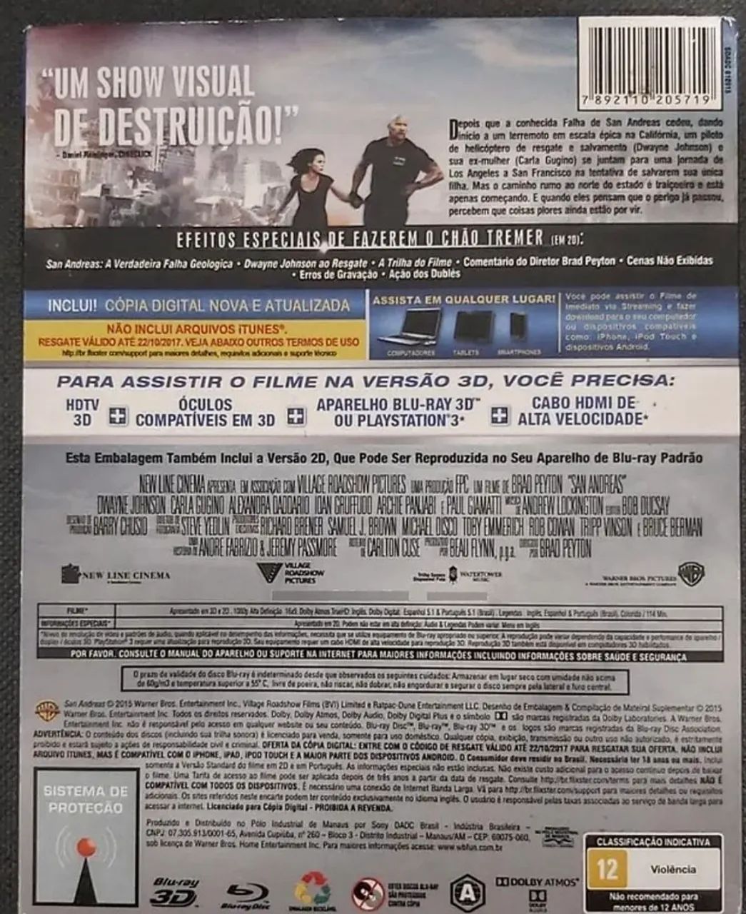 Blu-ray 3d+blu-ray Terremoto: A Falha De San Andreas (2disc) - Foto 2
