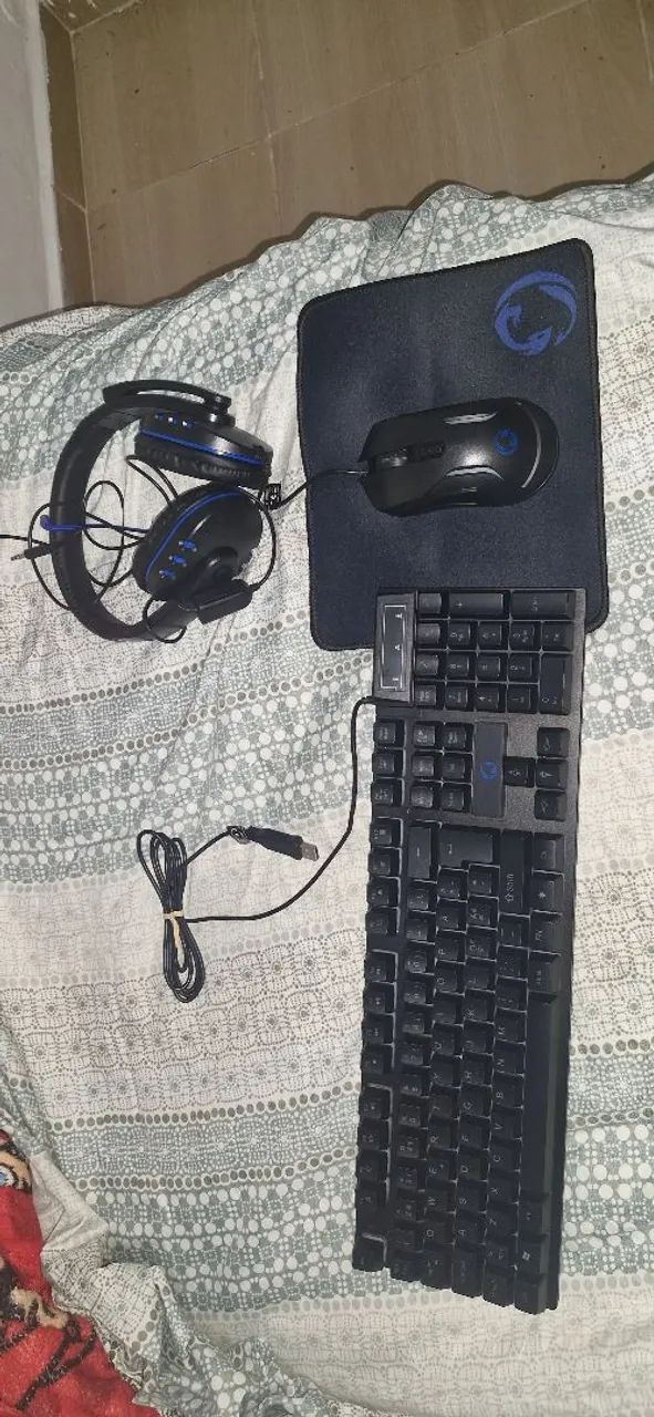 Kit Gamer Teclado, Mouse, Mousepad, Headset