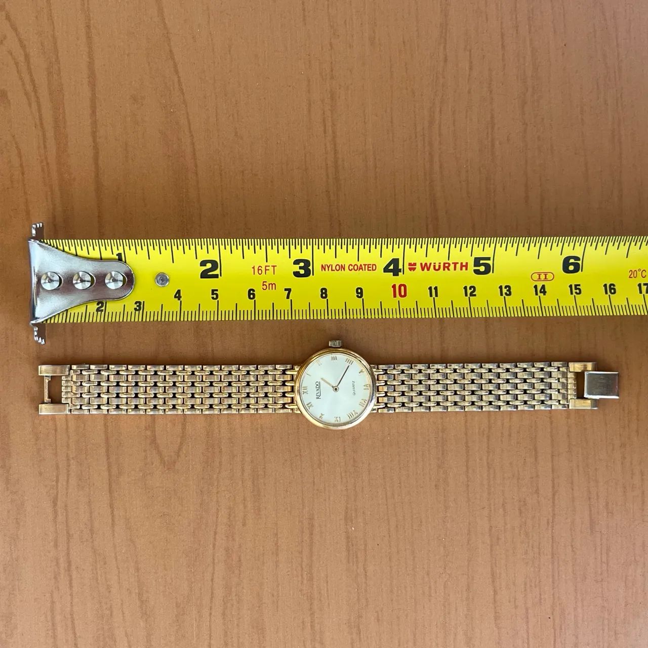 Relógio vintage Ricardo quartz clássico dourado - Foto 4