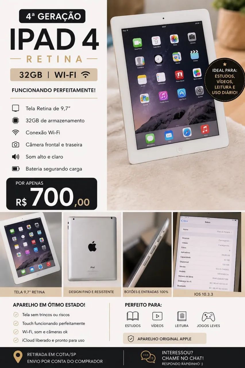 Ipad 4 4º Geração 32gb