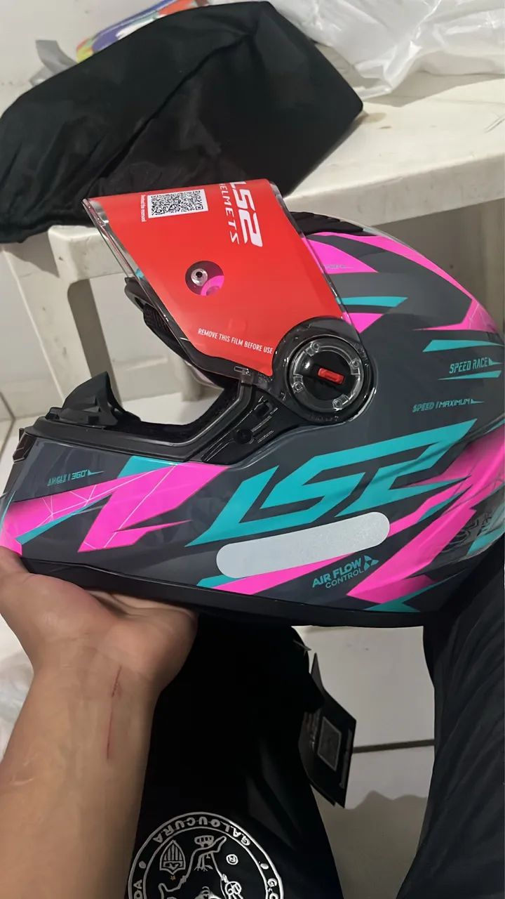 Ls2 drazer cinza e rosa tamanho 58