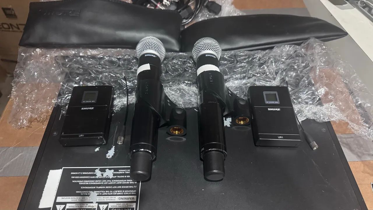 Microfone Sem Fio Shure UR4D SM58 Completo 