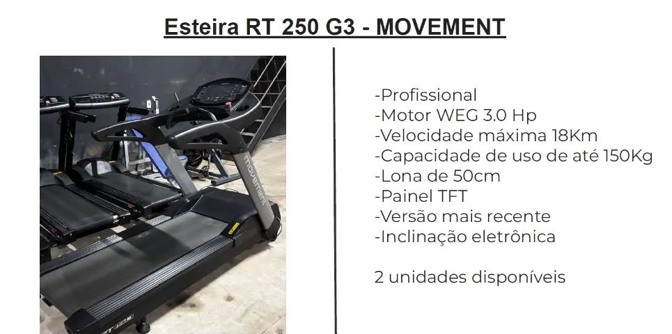 Esteira RT 250 G3 Movement