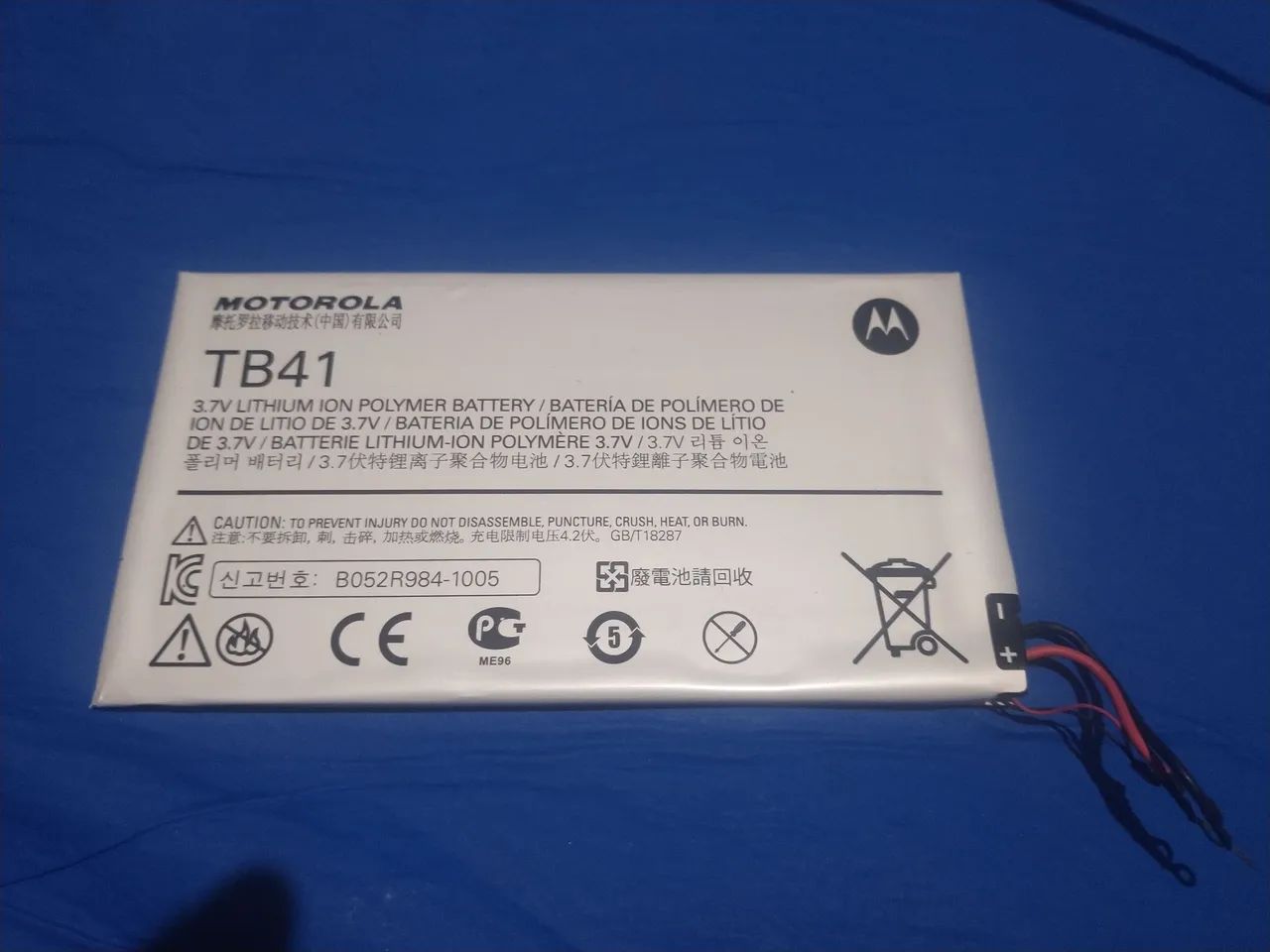 Bateria Original Motorola TB41 3.7V para Tablet Motorola  Moto tab G20