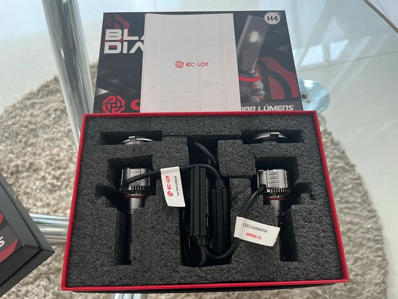 Lâmpada LED black diamond H4 cc kot - 9.000 lúmens - Peças para