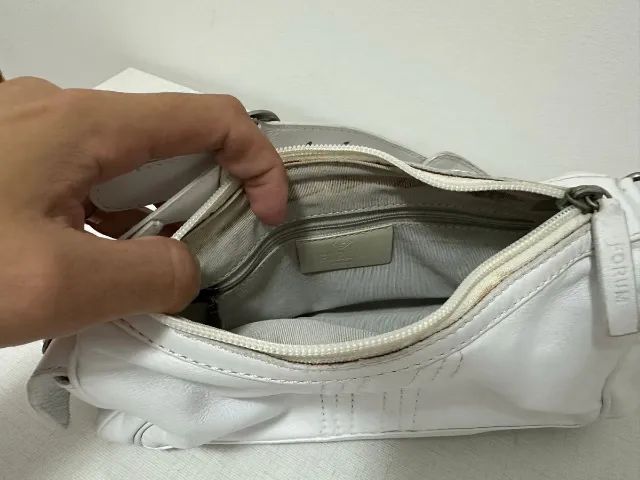 bolsa fórum branca couro legítimo  - Foto 5