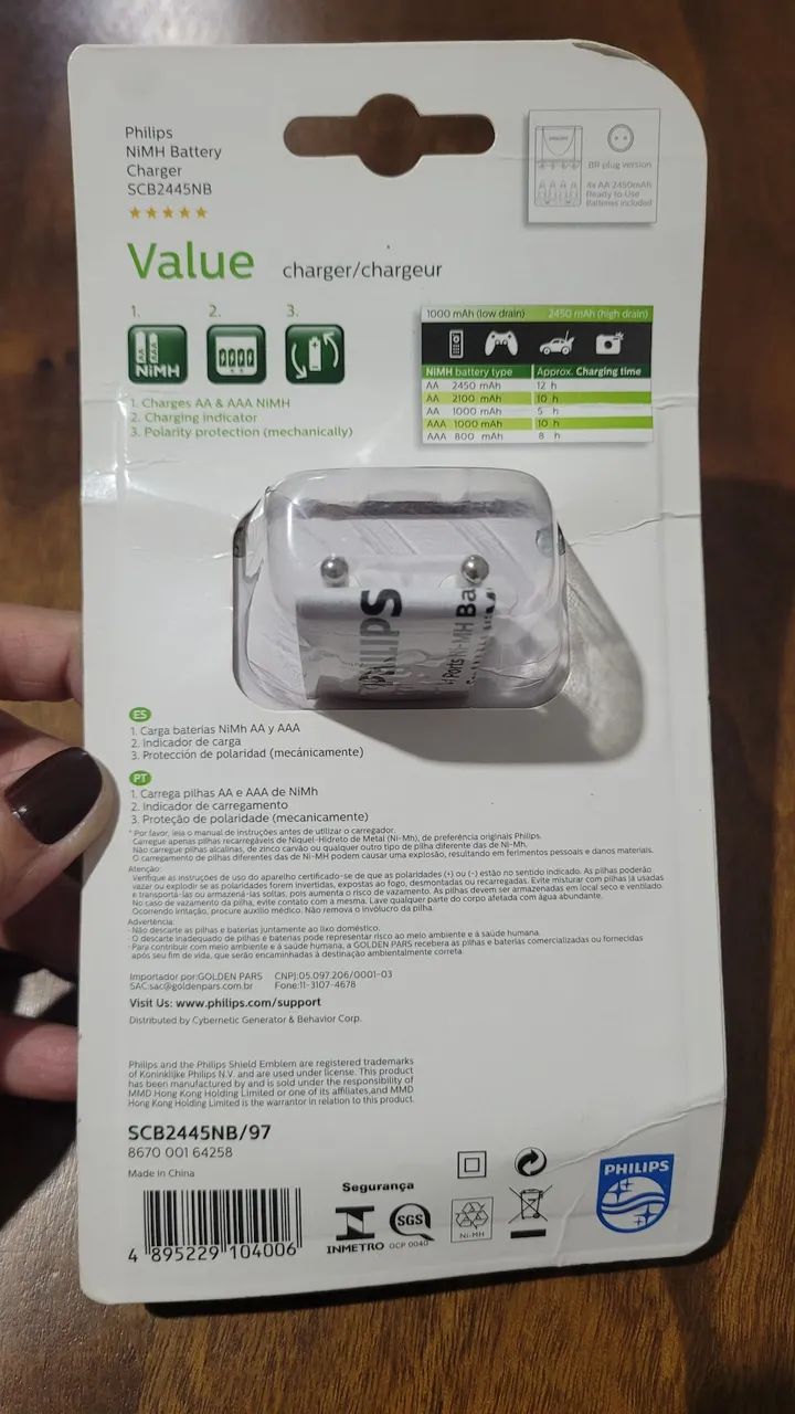 Pilhas Recarregáveis  + Carregador de Pilhas AA e AAA - Foto 2