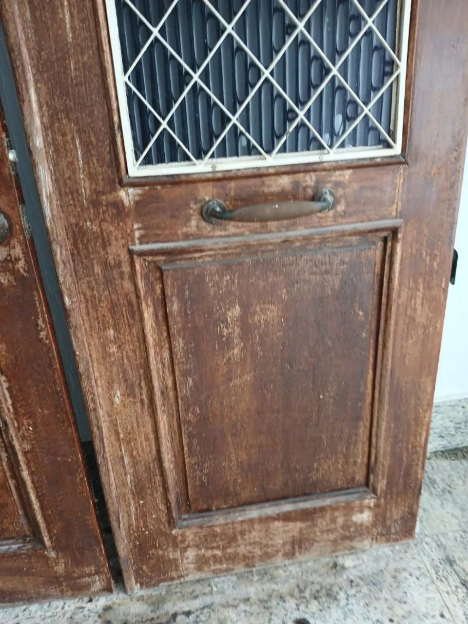 Porta de duas folhas em madeira Angelim - Foto 5