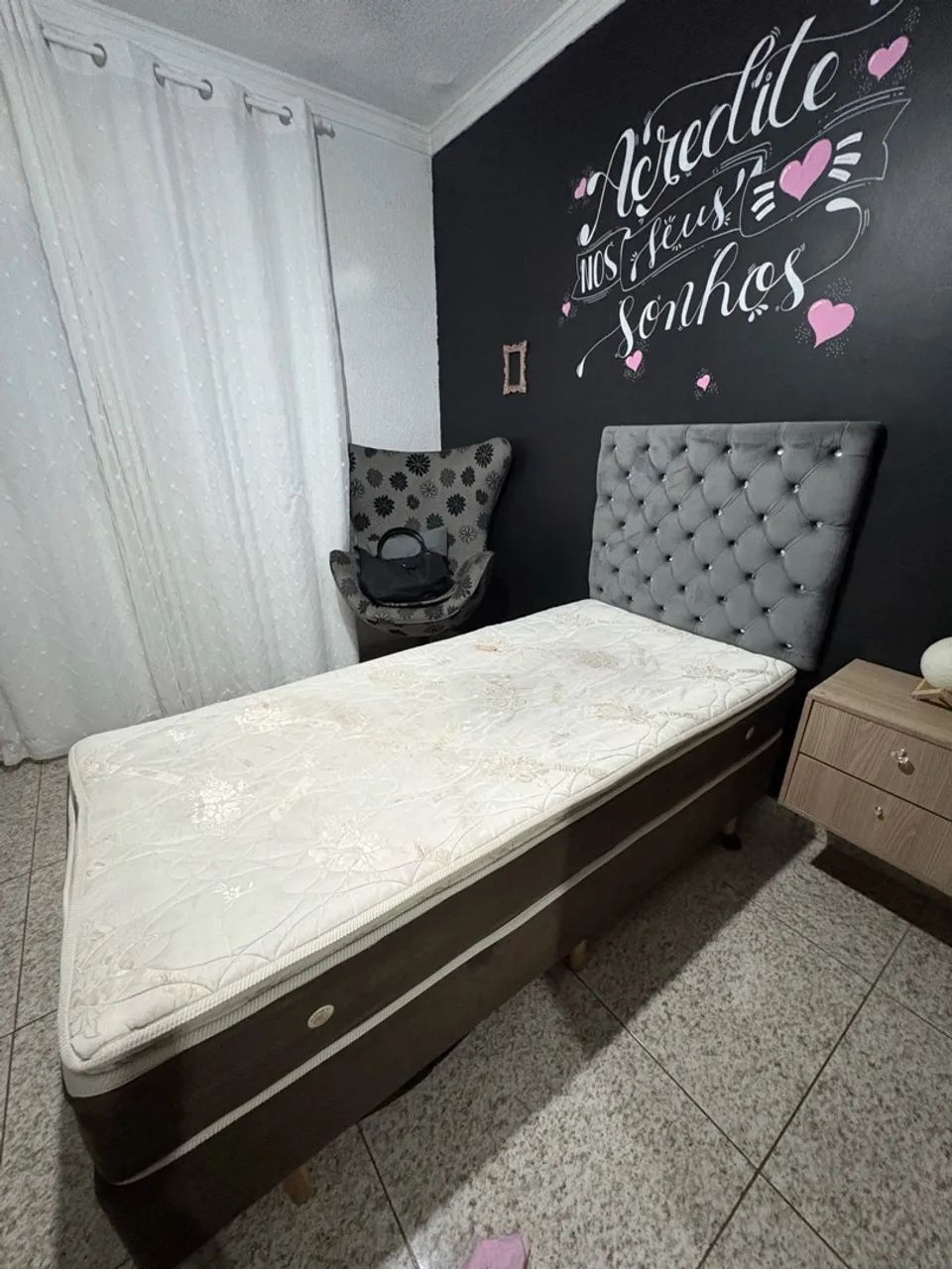 Cama de solteiro e cabeceira - Foto 2