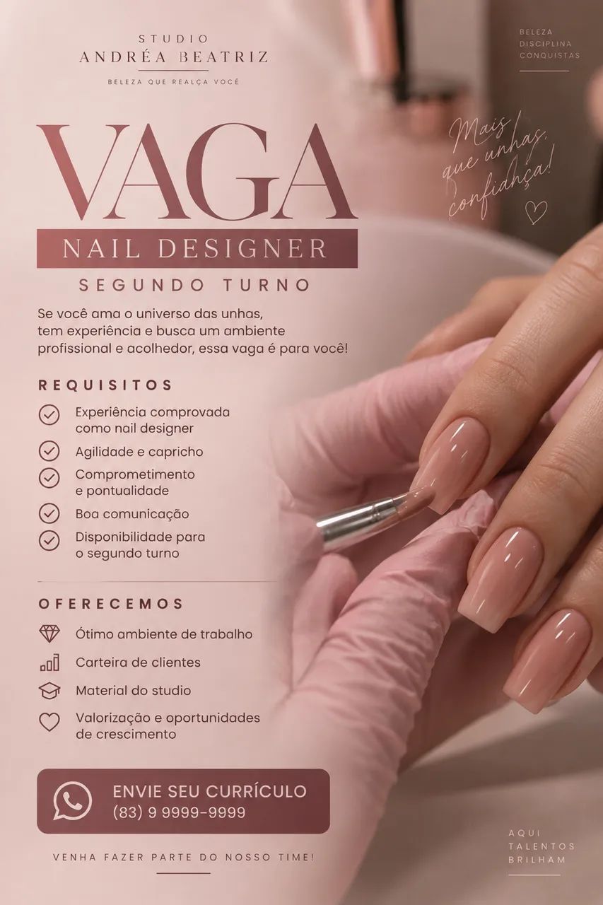 Vaga para nail designer 