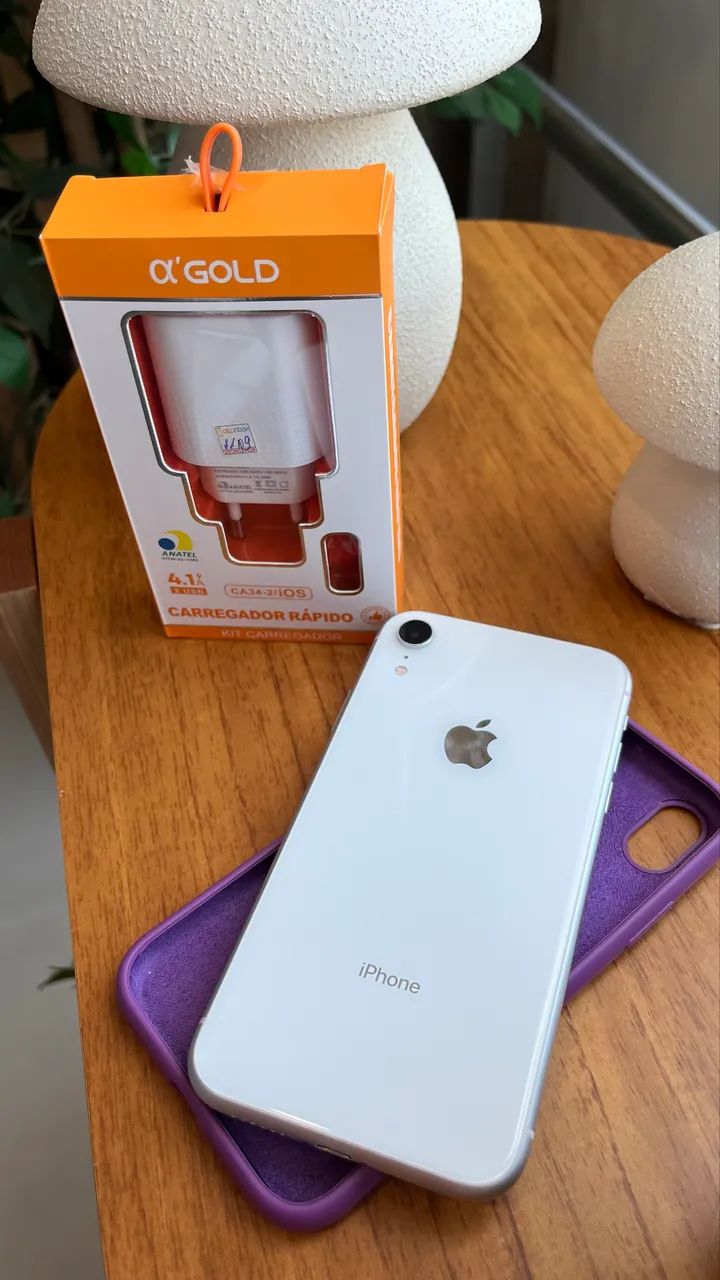 iPhone XR Branco - Bateria 100% - carregador lacrado  - Foto 5