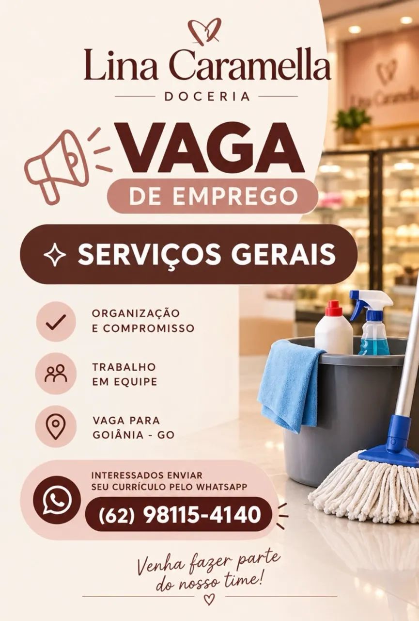 Vaga de Emprego Serviços Gerais