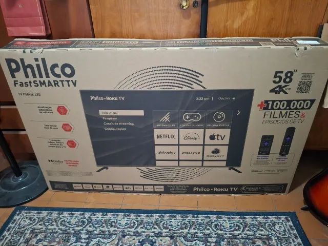 Smart TV Philco - 58 Polegadas |4k Uhd Led | Roku ( QUEBRADA LEIA O ANUNCIO)