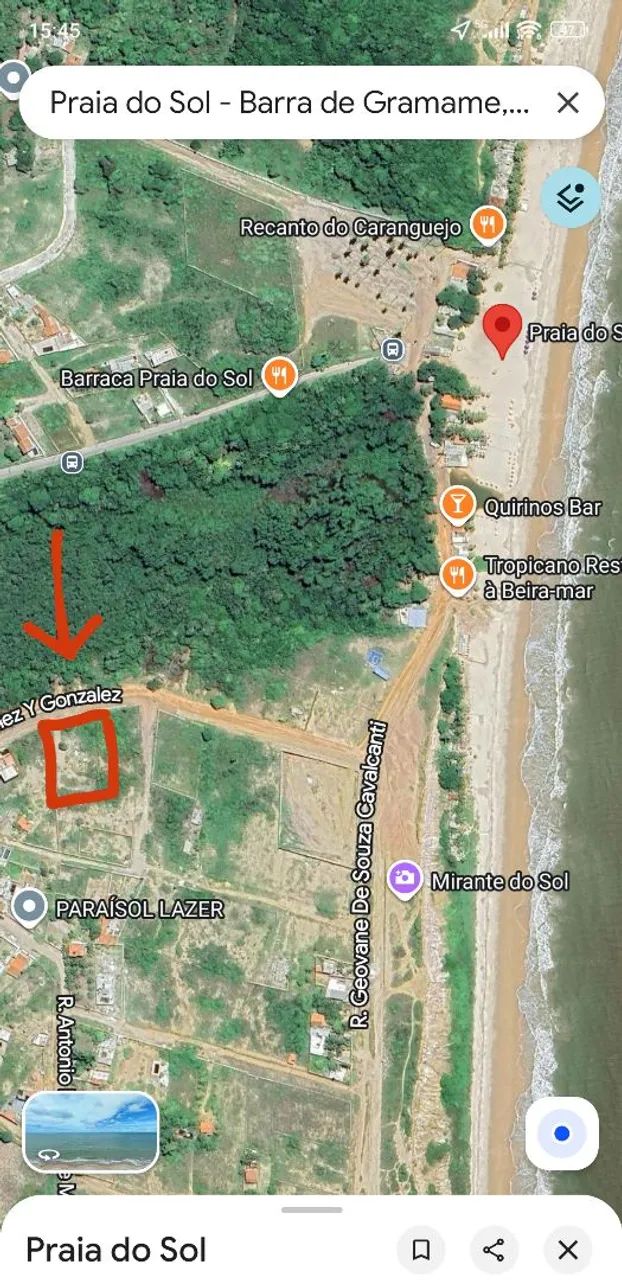VENDO LOTE COM 2.000M² NA PRAIA DO SOL