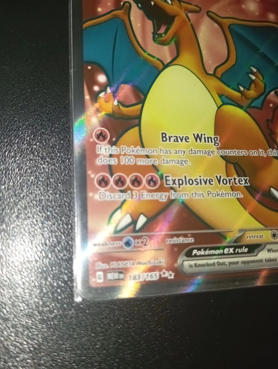 Carta Pokémon Charizard Full Art Coleção 151 INGLÊS NM Perfeito - Foto 4