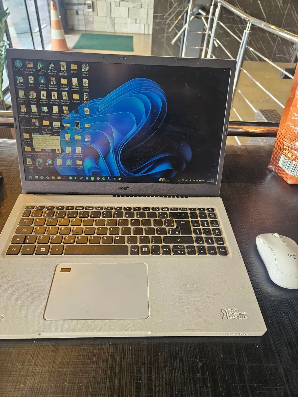 Notebook acer Aspire vero i5 com leitor de digital e mouse bluetooth de brinde - Foto 3