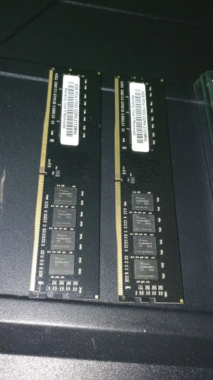 16 GB memória ddr4 2*8=16 2133MHz