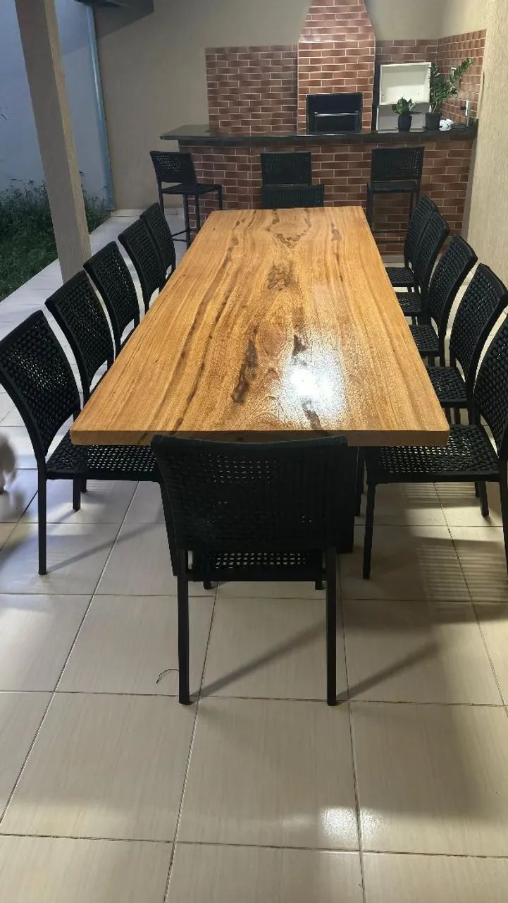 Mesa com base industrial  - Foto 3