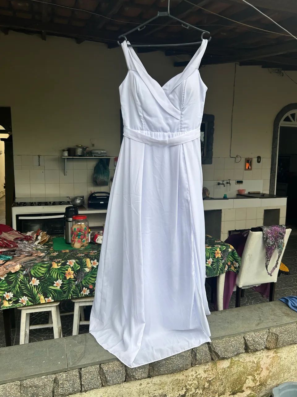 Vestido branco casual para festas - Foto 3