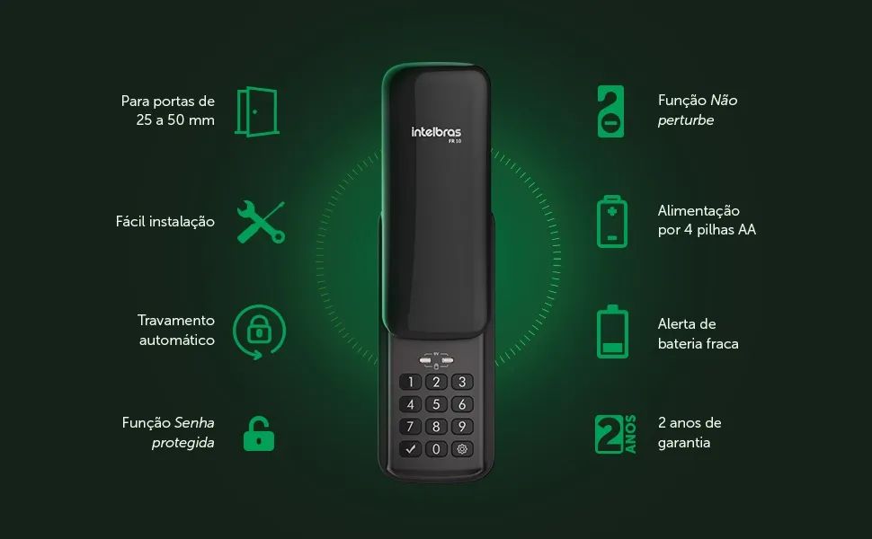 Fechadura Digital Intelbras FR10 NOVA  - Foto 5
