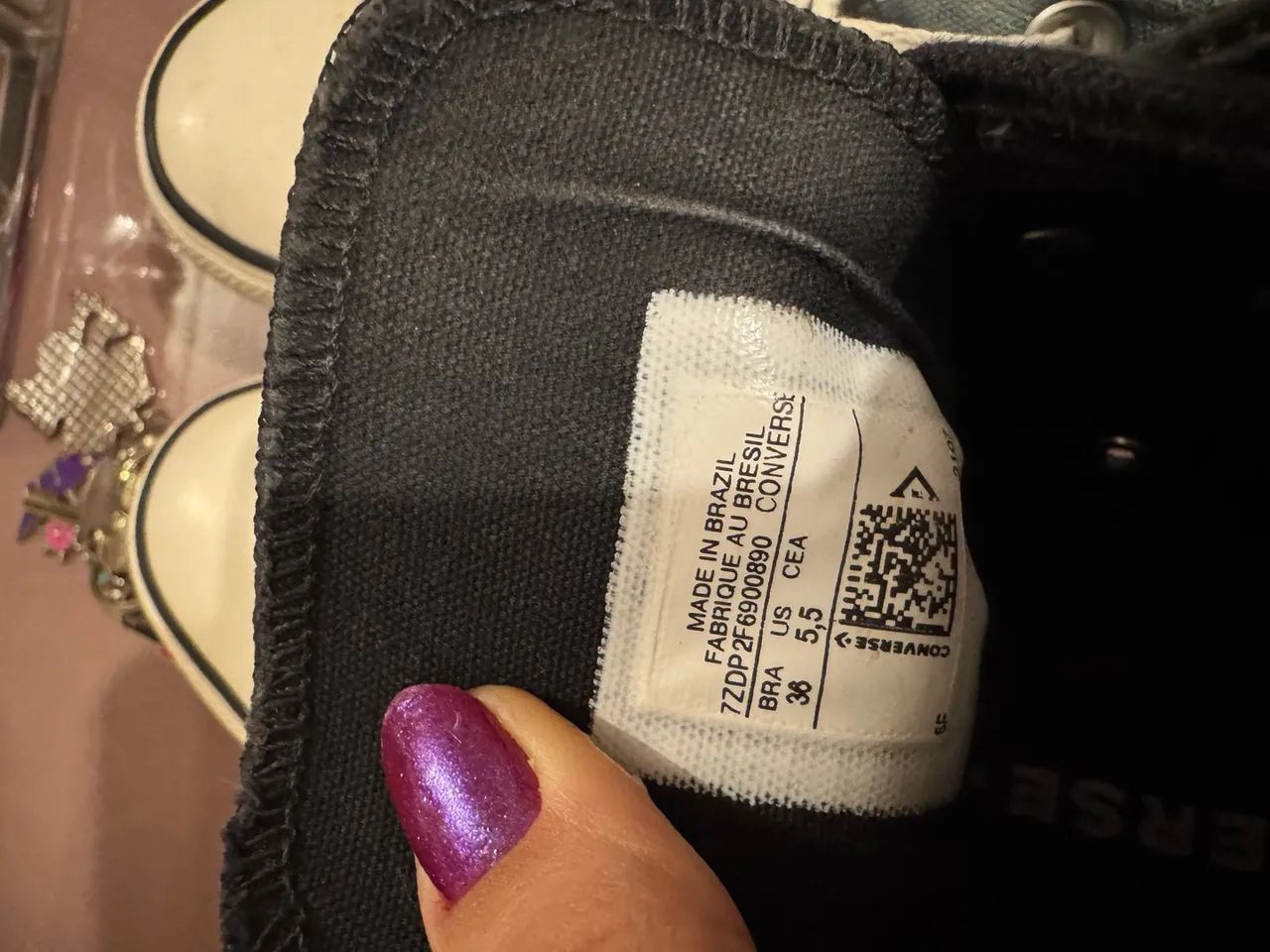 All Star preto de couro  - Foto 3
