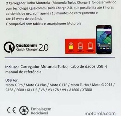 Carregador Motorola Turbo 3.0 - Foto 3