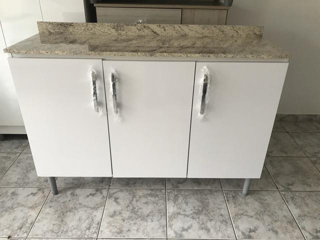 Balcão para alimentos tampo reto - ENTREGO! - Foto 2