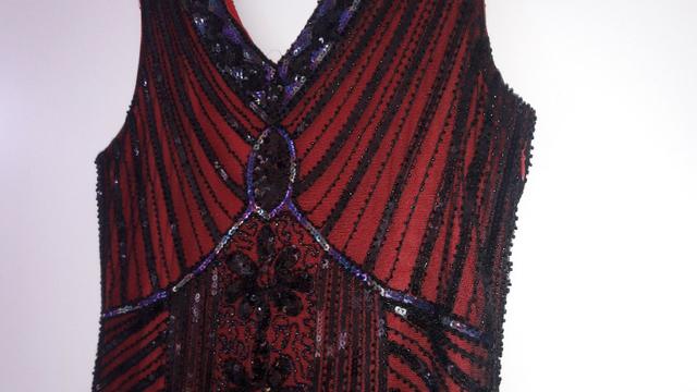 Vestido festa anos 20 vermelho e preto - Foto 4