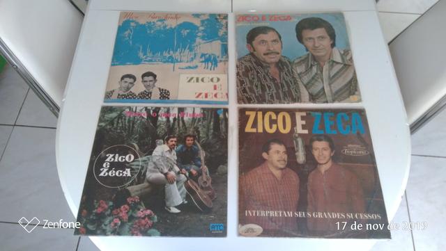Coleção de discos de vinil Zico e Zeca