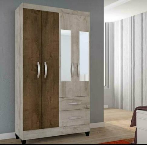 Guarda roupa 4 portas solteiro novo na caixa entrego grátis
