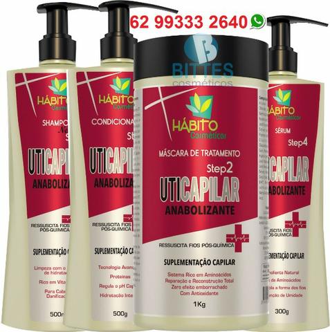 Linha Reconstrução é Reparação Total Capilar Para Cabelos Emborrachados Hábito Cosméticos