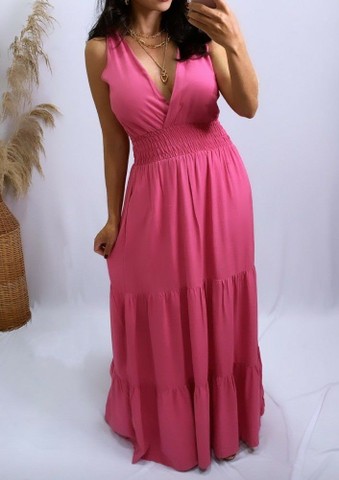 Vestido longo alças largas (tendência)