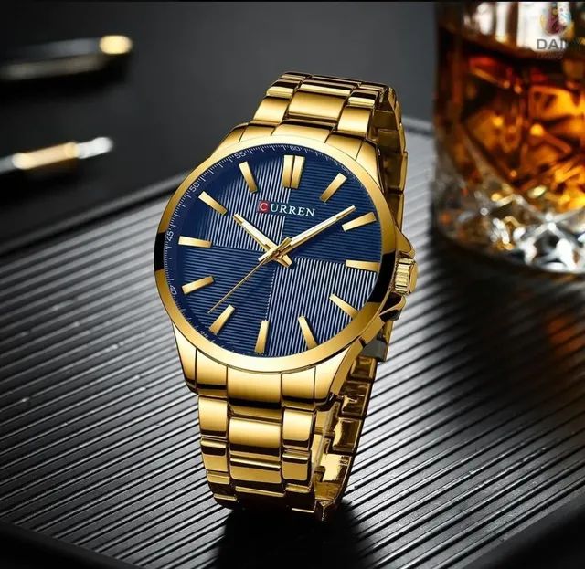 Relógio Masculino Dourado  - Foto 2