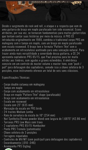 PRS CE Custom 24 Dark Cherry Sunburst - Foto 6