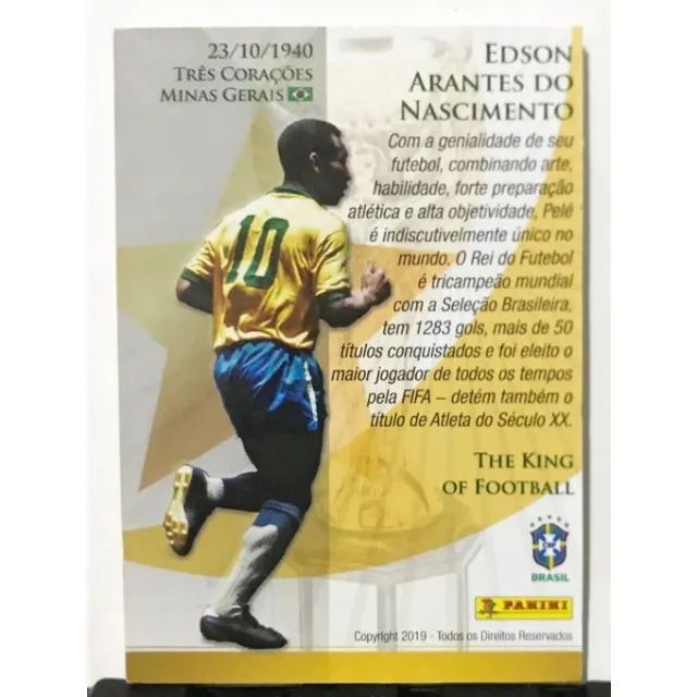 Cards Rei Pelé e Rainha Marta (DOIS CARDS)  DOURADOS - PANINI. - Foto 2