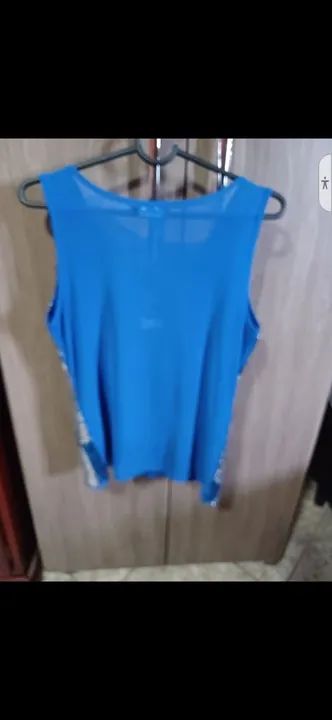 Blusa de Sequins Azul e Prata - Foto 3
