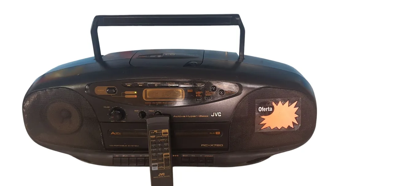 Boombox JVC Enorme Funcionando e Com Controle Original