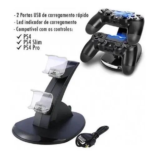 Base Carregamento controle PS4 Slim e Pro