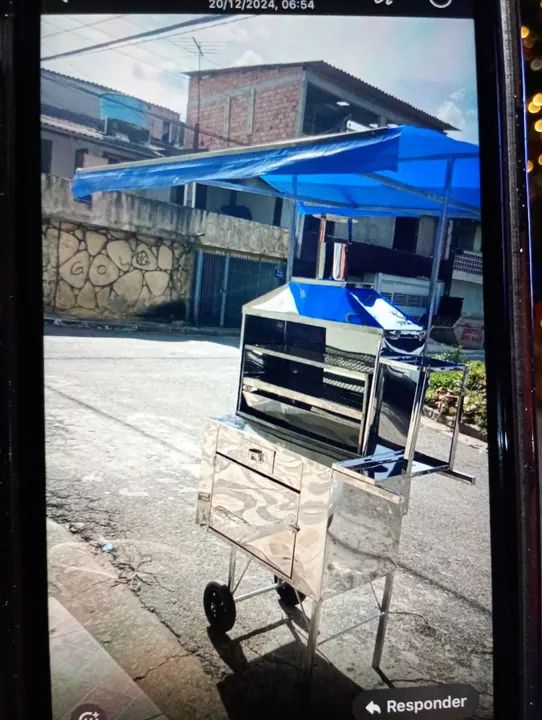 Carinho de churrasco semi novo - Foto 3