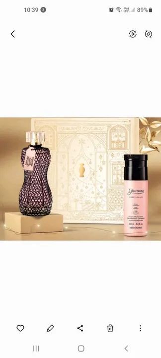 Kit Glamour Secrets Black - Desodorante Corporal e Perfume - Foto 2
